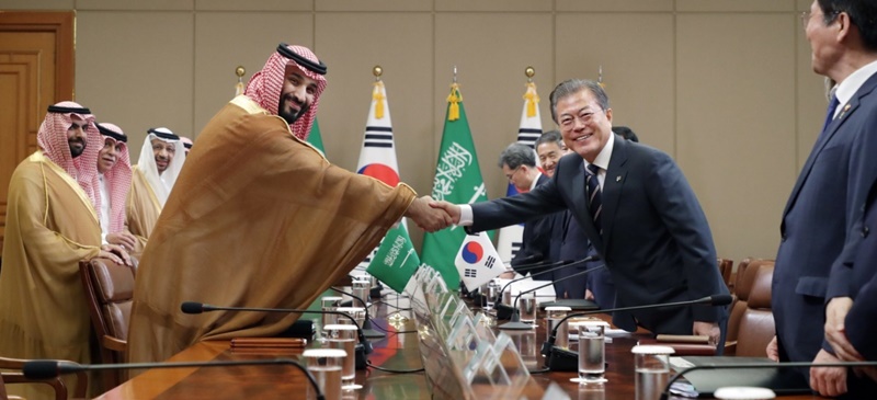 ‘모하메드’ 사우디아라비아 왕세자 겸 부총리 방한 - 문재인 대통령과 회담했습니다
