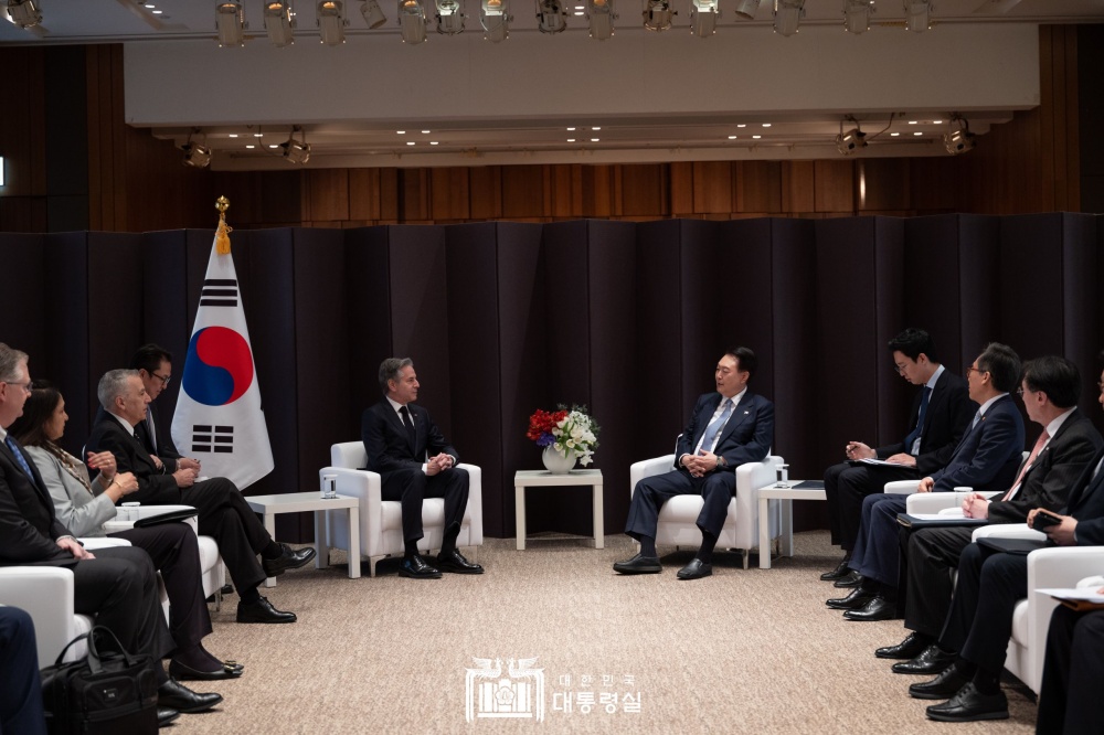 윤석열 대통령, 블링컨 미국 국무장관 접견