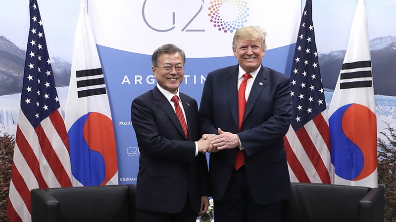The President and U.S. President Donald Trump Hold Summit