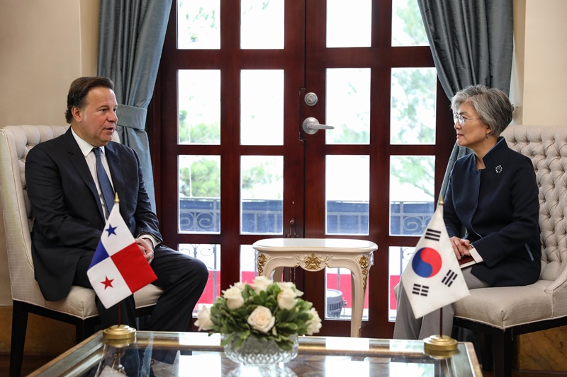 Foreign Minister Pays Courtesy Call on President and Meets with Foreign Minister of Panama