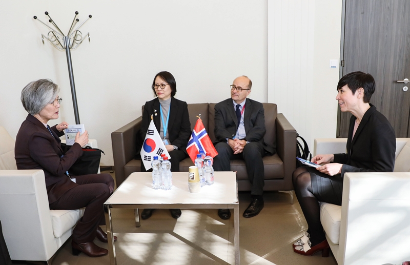 인권이사회 고위급회기 계기 한-노르웨이 외교장관회담 개최 