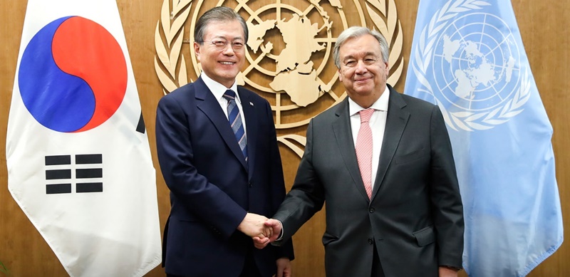 The President Meets with U.N. Secretary-General António Guterres on Sidelines of U.N. General Assembly