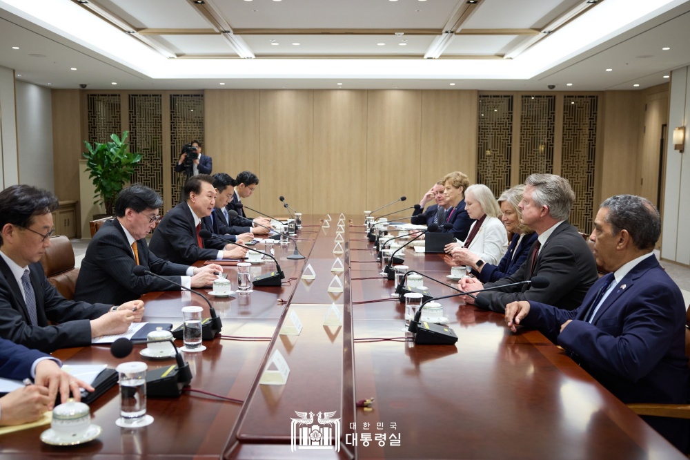 윤석열 대통령, 미국 의회 상하원 의원단 접견