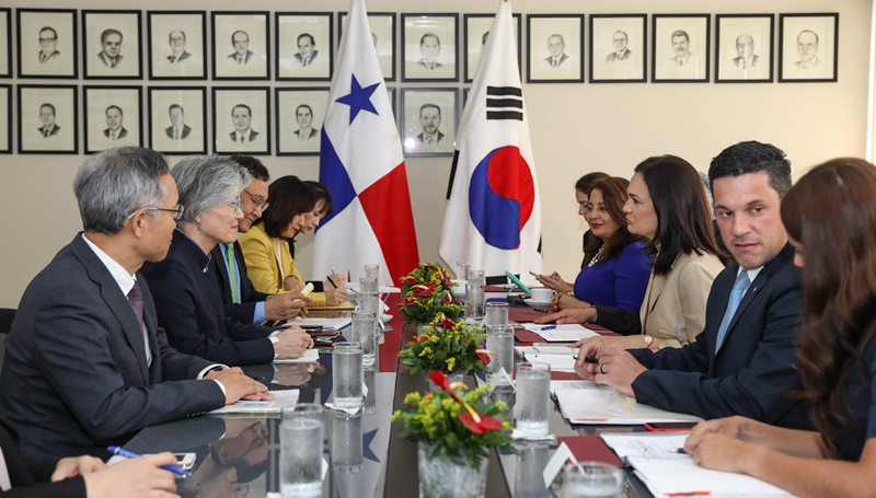 Foreign Minister Pays Courtesy Call on President and Meets with Foreign Minister of Panama