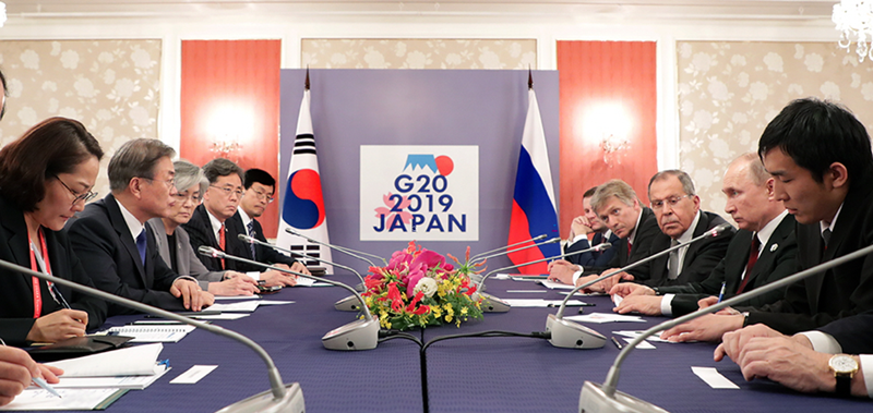 Korea-Russia Summit on Sidelines of G20 Summit in Japan