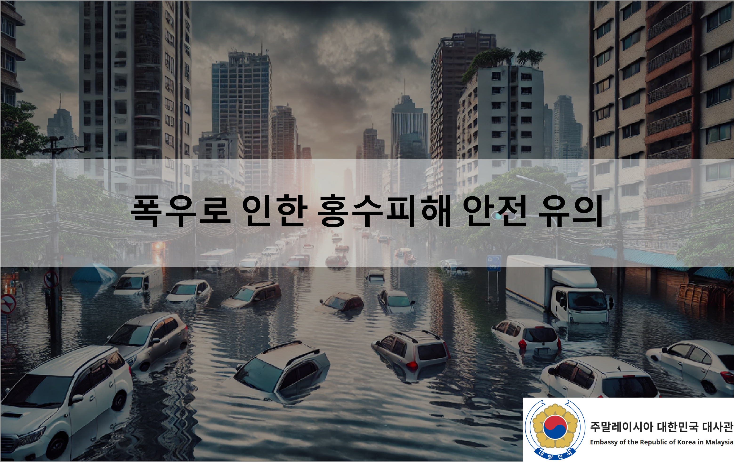 [안전공지] 폭우로 인한 홍수피해 안전 유의