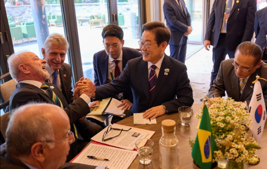 이재명 대통령, 브라질 룰라 대통령과 회담(6.17)