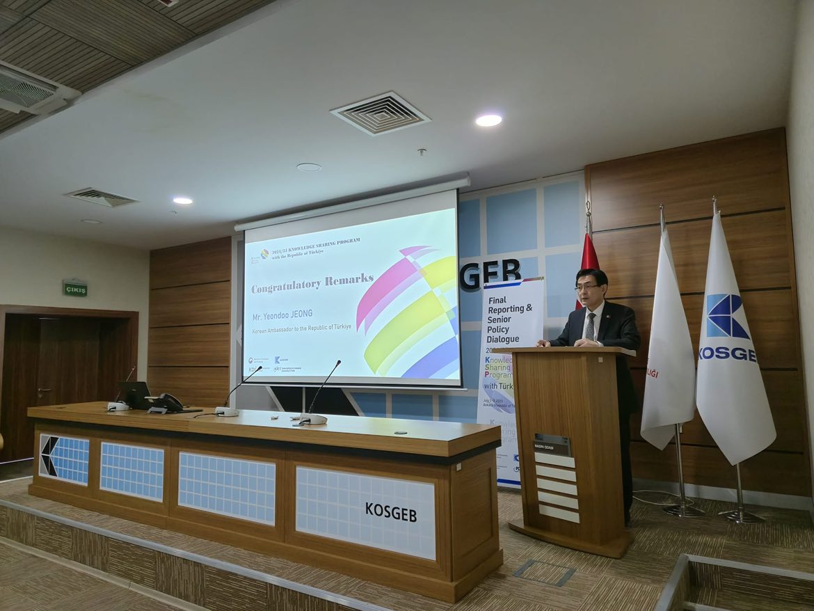Büyükelçi Yeondoo JEONG'un, Bilgi Paylaşım Programı (KSP) Kapanış Raporu Toplantısı'na Katılımı (2 Temmuz)