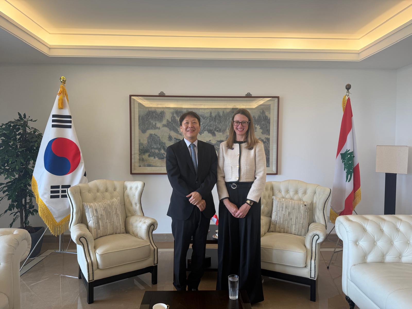 Ambassador Geon meets WHO Syria Country Representative