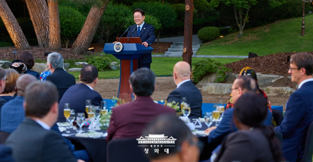 이재명 대통령, 주한외교단 초청 리셉션                                               