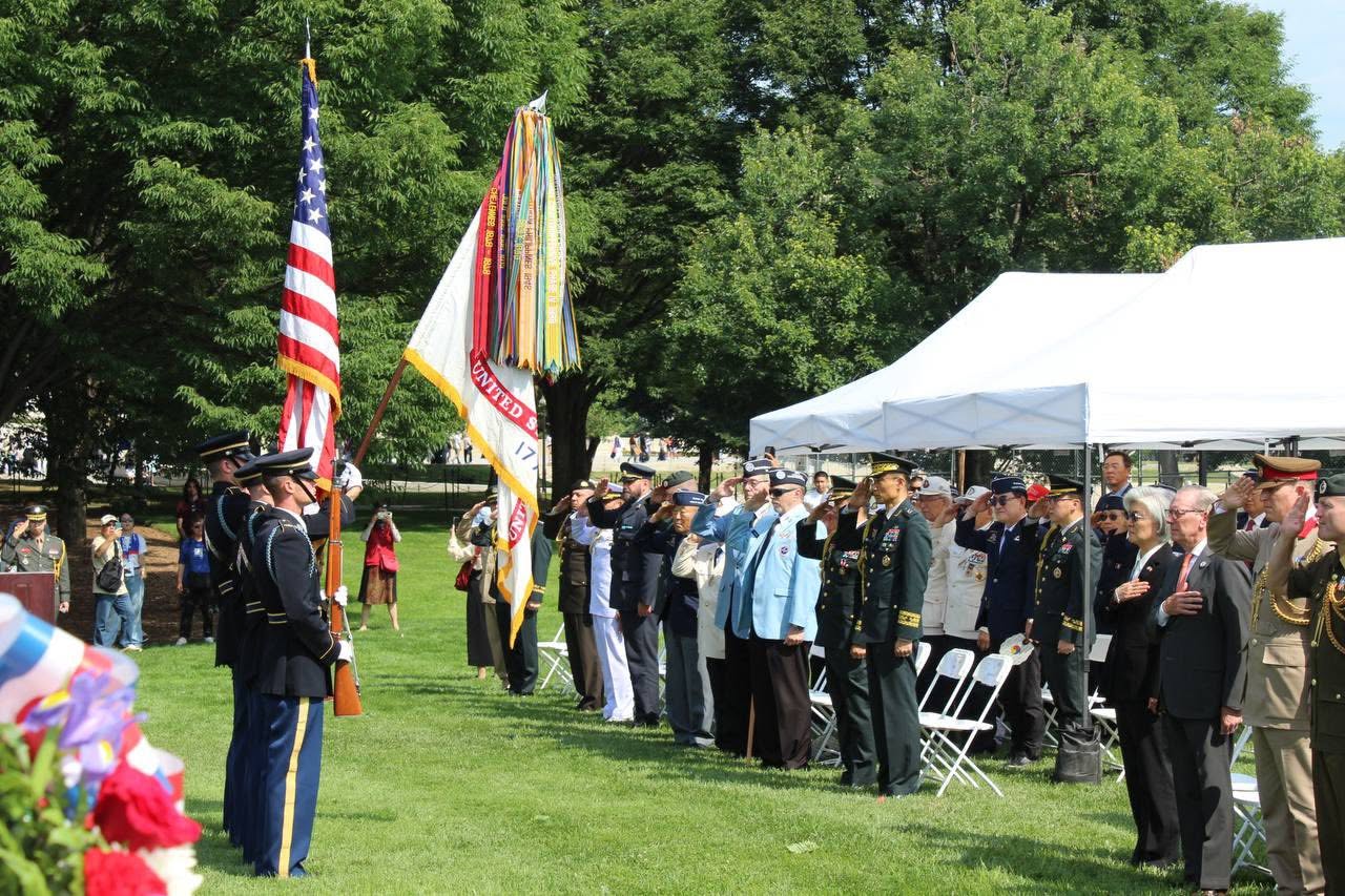 Ambassador Kang Hosted a Memorial Ceremony at the Korean War Veterans Memorial (6.26) 