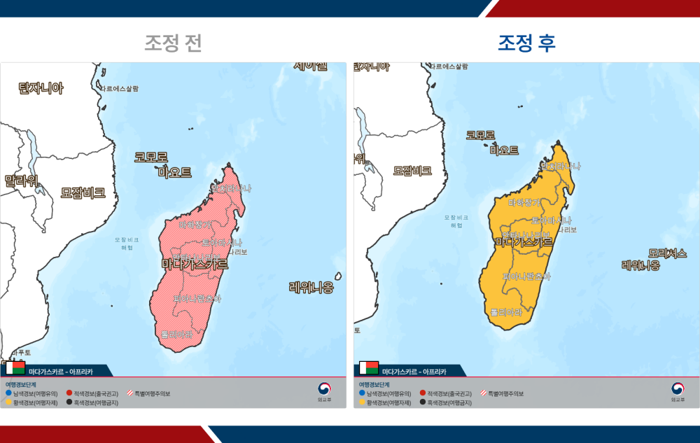 외교부, 2025년 하반기 여행경보단계 정기조정