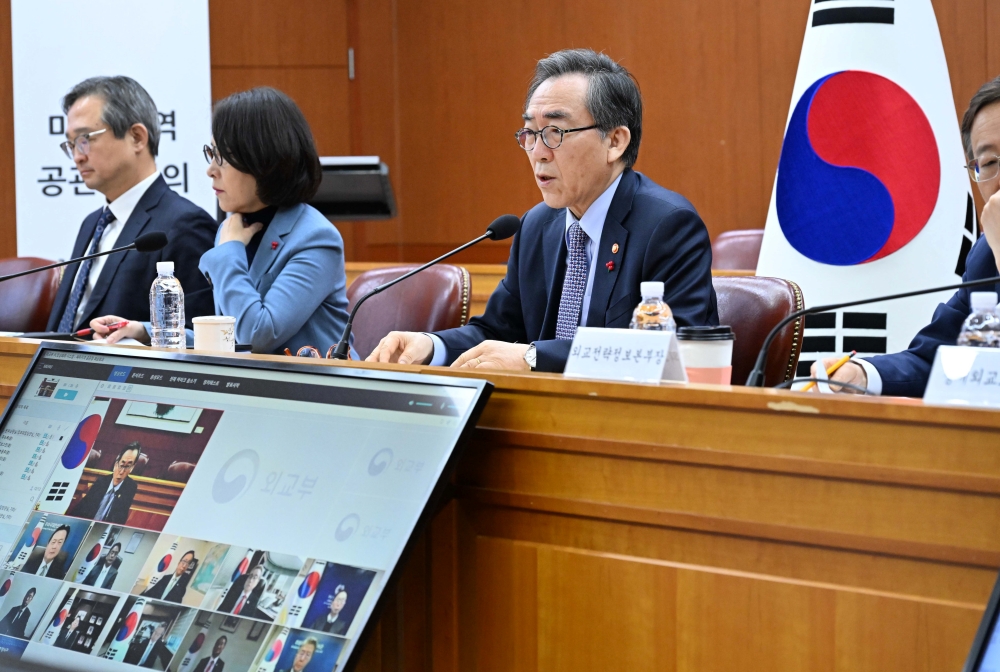 미국 지역 공관장 화상회의 주재