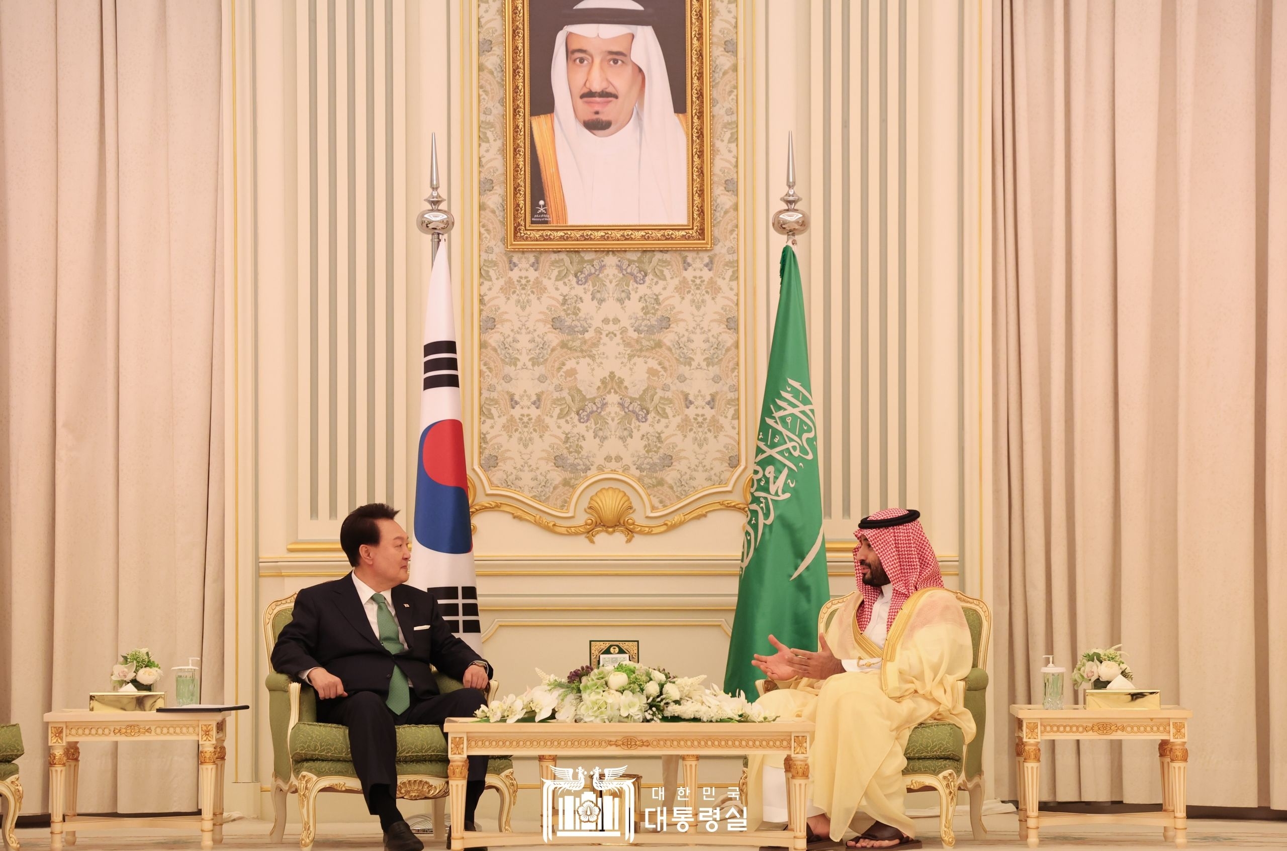 윤석열 대통령, 모하메드 사우디아라비아 왕세자와 회담