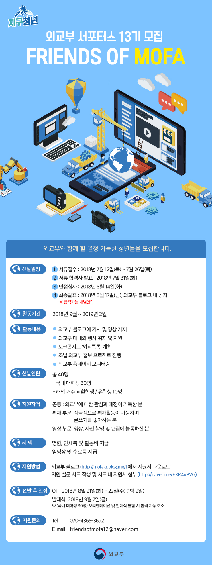 외교부 서포터스 13기 모집 FRIENDS OF MOFA 