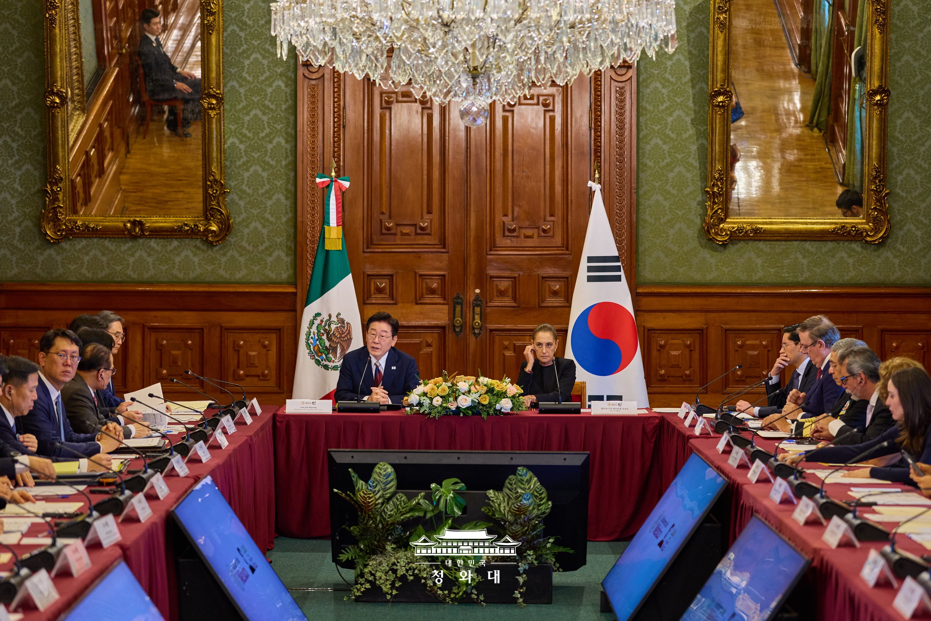 이재명 대통령, 셰인바움 멕시코 대통령과 '기업인 간담회' 공동 주재