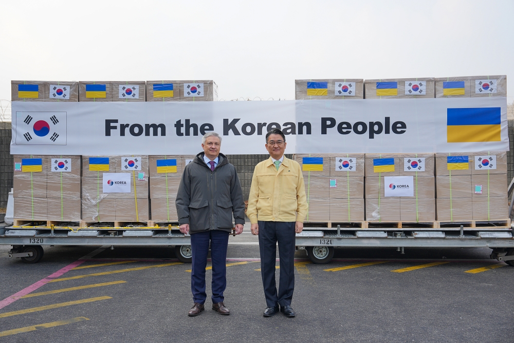 정부, 우크라이나 인도적 지원 물품 수송