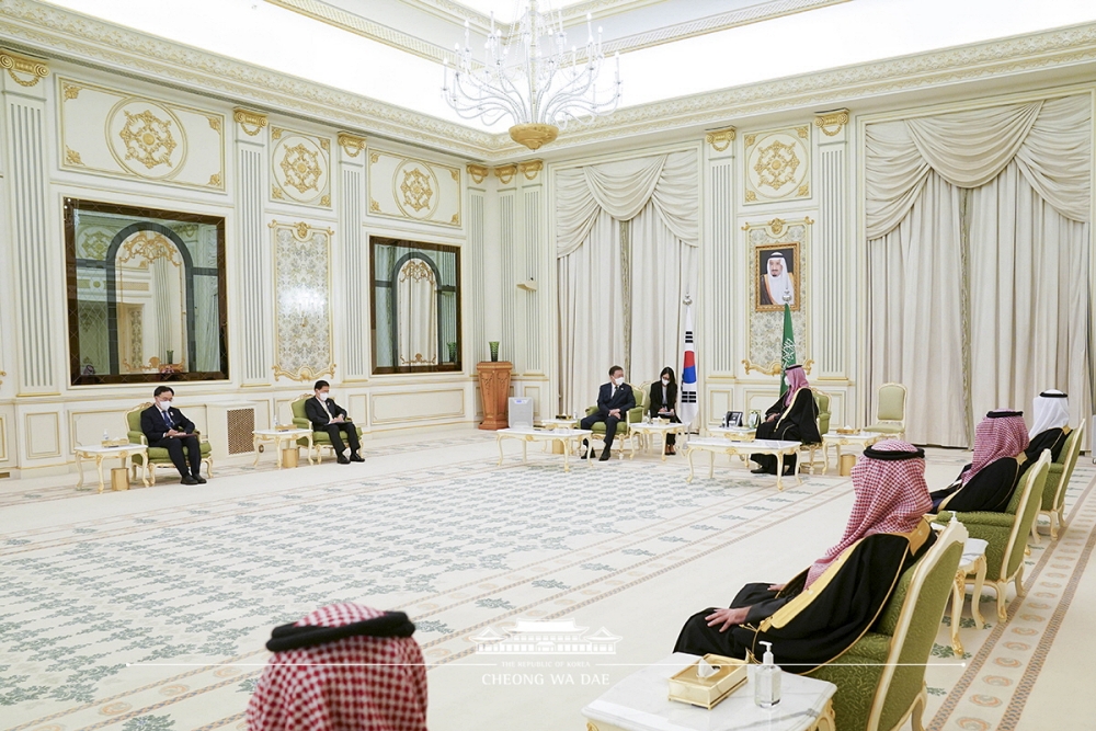 사우디 ‘모하메드 빈 살만’ 왕세자와의 공식 회담