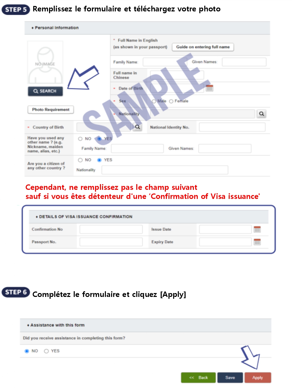 Avis important concernant l