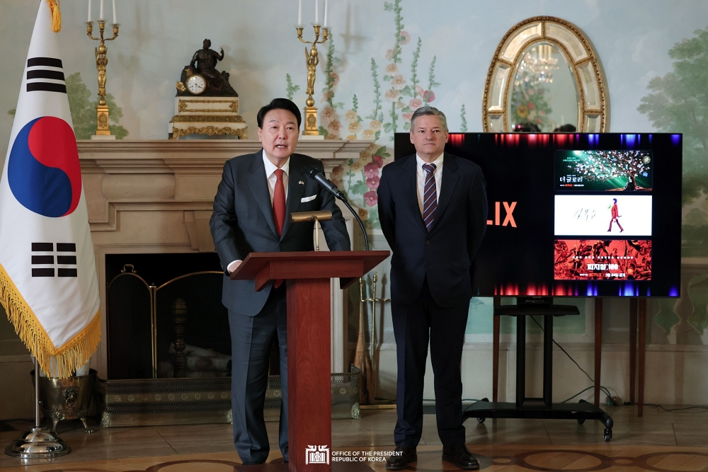 President announces Netflix's USD 2.5B investment in Korean content