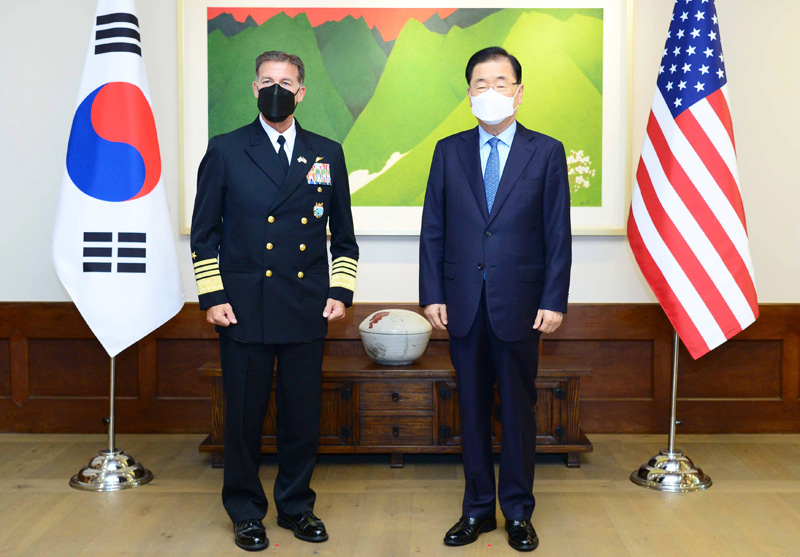 Foreign Minister Chung Eui-yong Meets with Commander of U.S. Indo-Pacific Command 